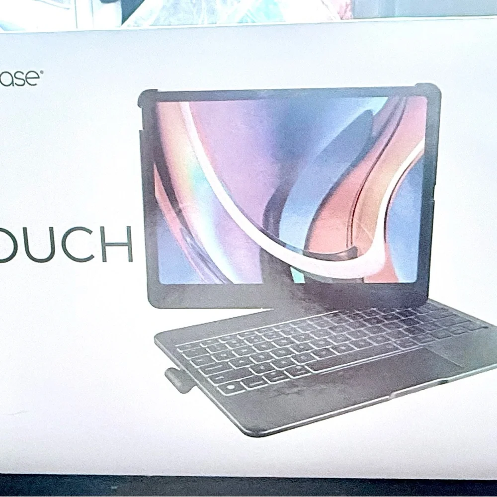 Typecase TOUCH iPad Keyboard Case 10.2” Trackpad 360° Rotate RGB NEW Sealed